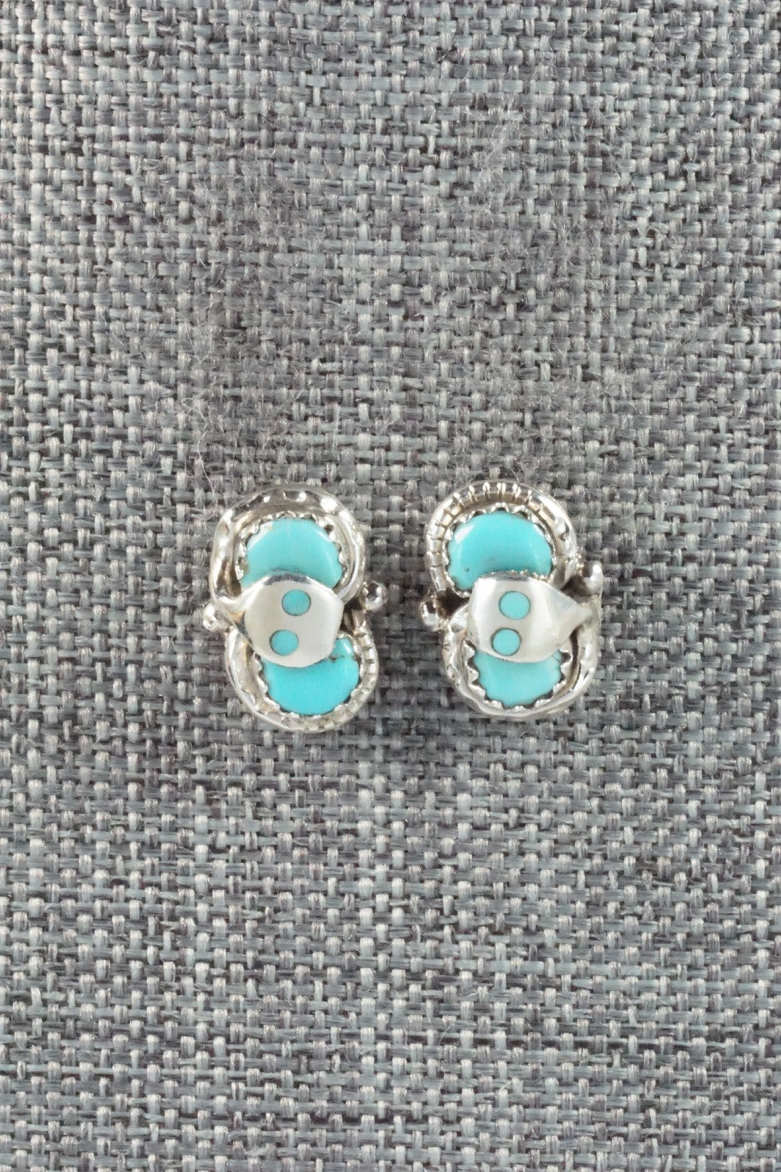 Turquoise & Sterling Silver Earrings - Joy Calavaza