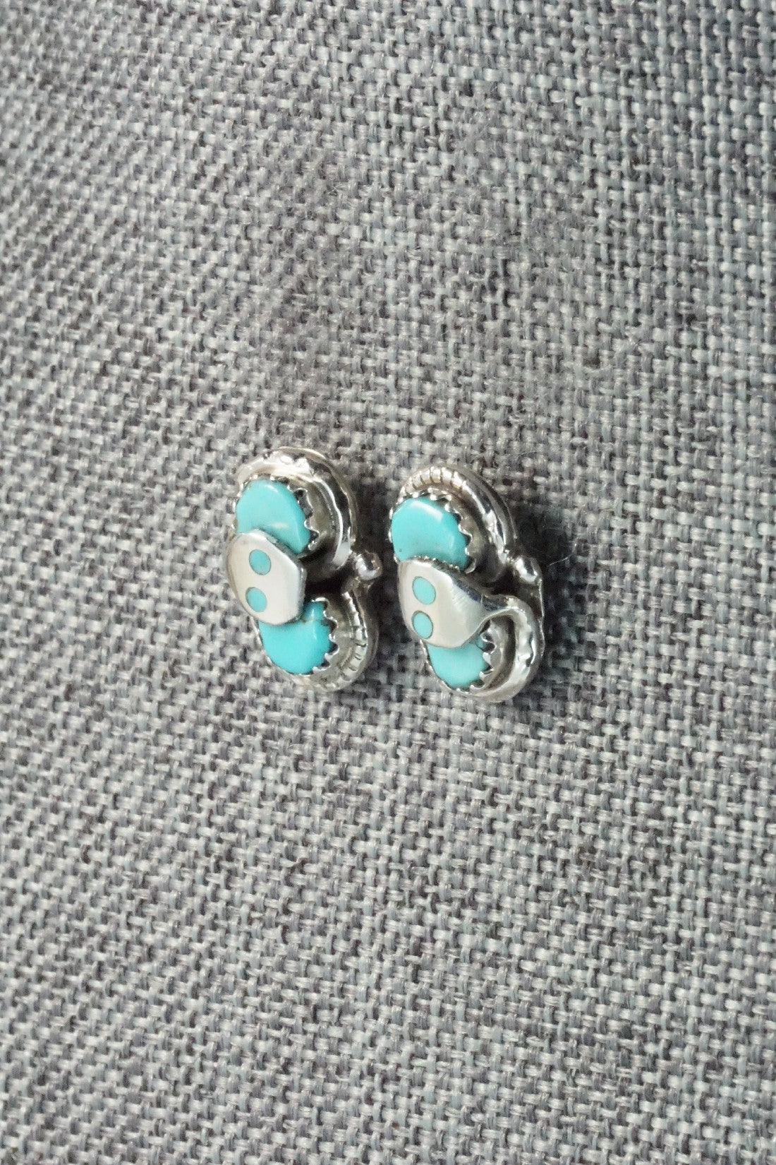 Turquoise & Sterling Silver Earrings - Joy Calavaza