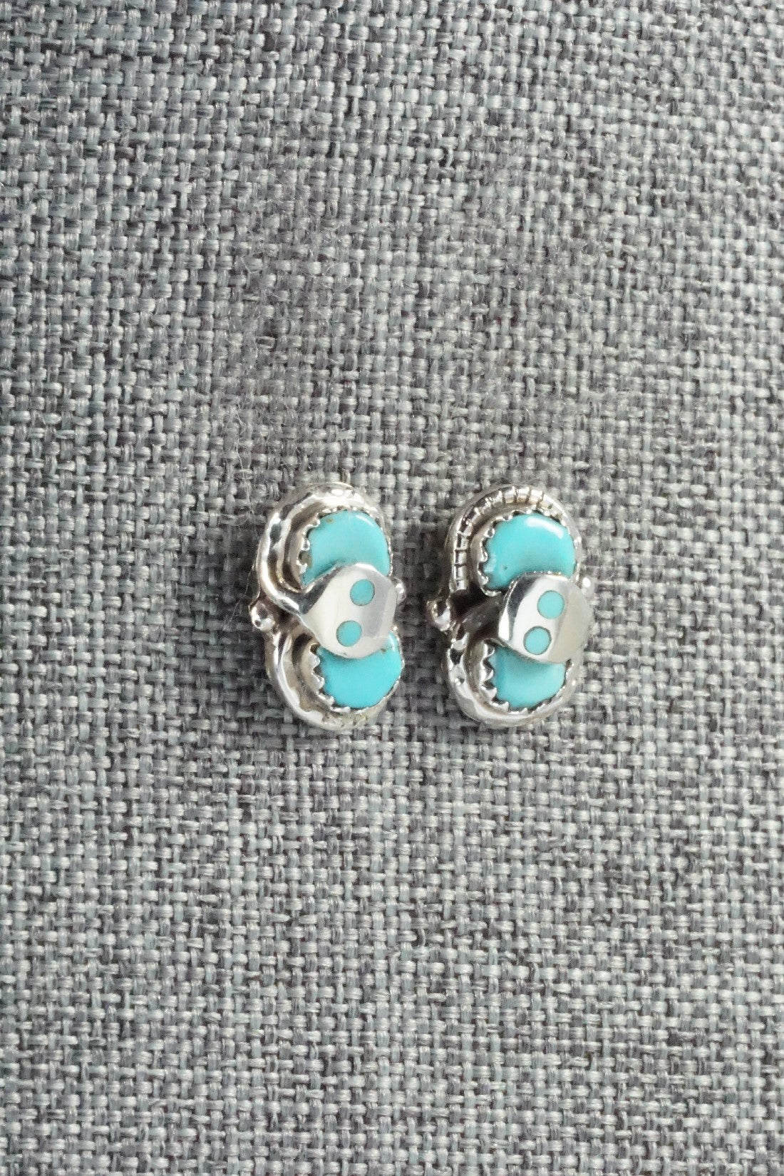 Turquoise & Sterling Silver Earrings - Joy Calavaza