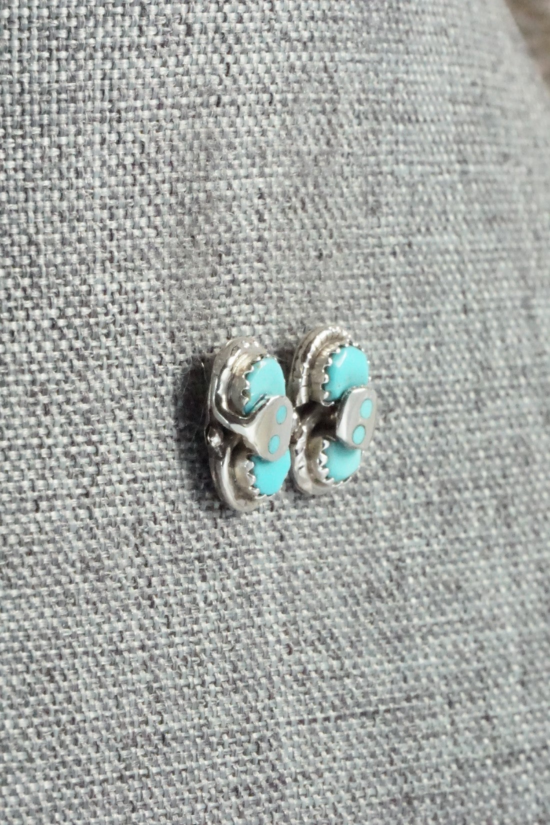 Turquoise & Sterling Silver Earrings - Joy Calavaza