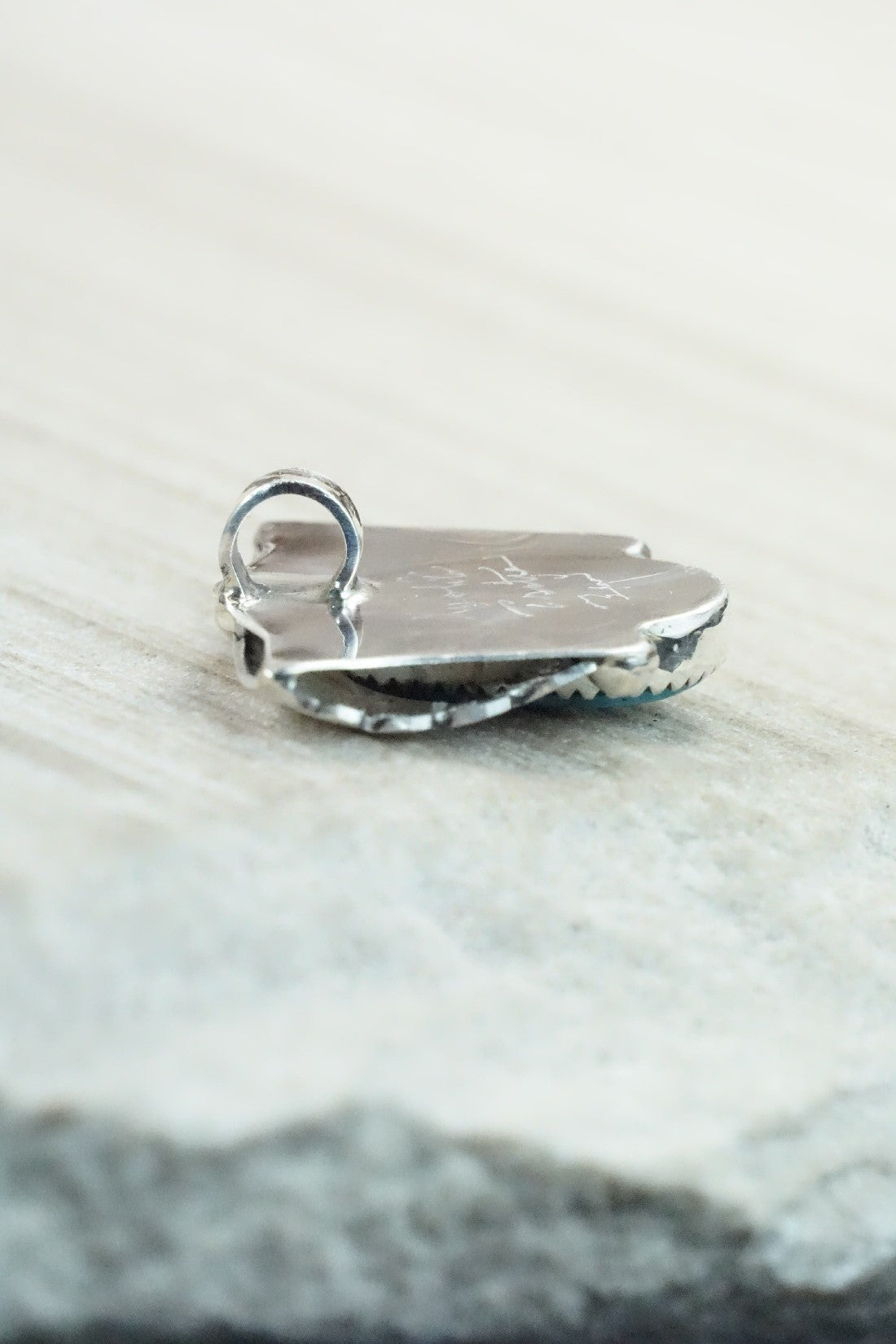 Turquoise & Sterling Silver Pendant - Lyolita Tsattie