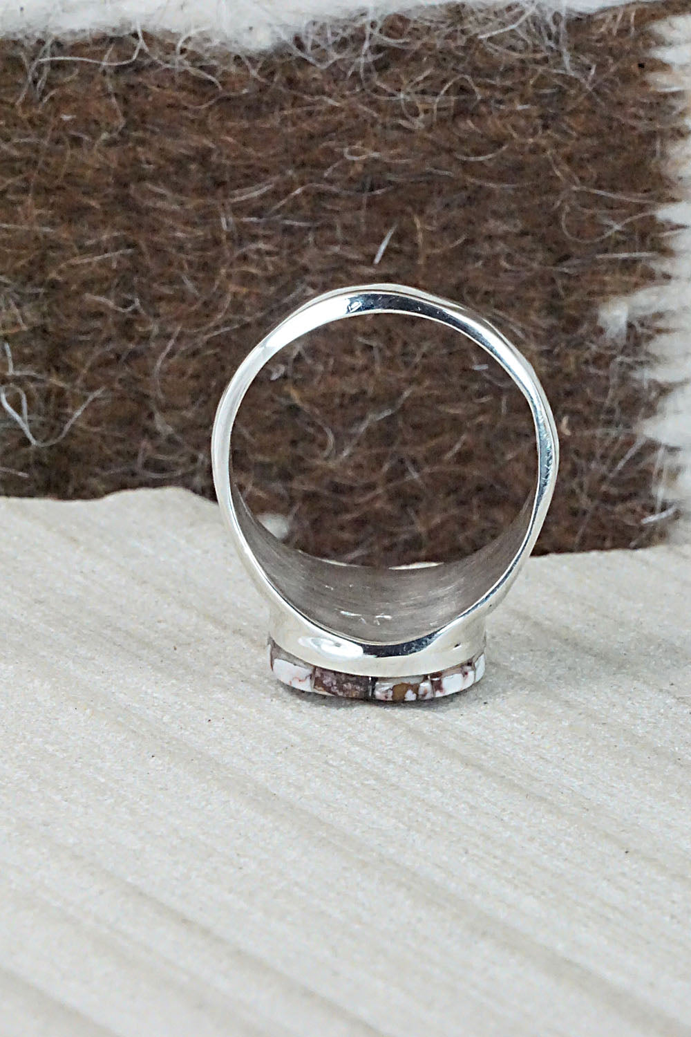Wild Horse & Sterling Silver Ring - Johnson Laweka - Size 10.25