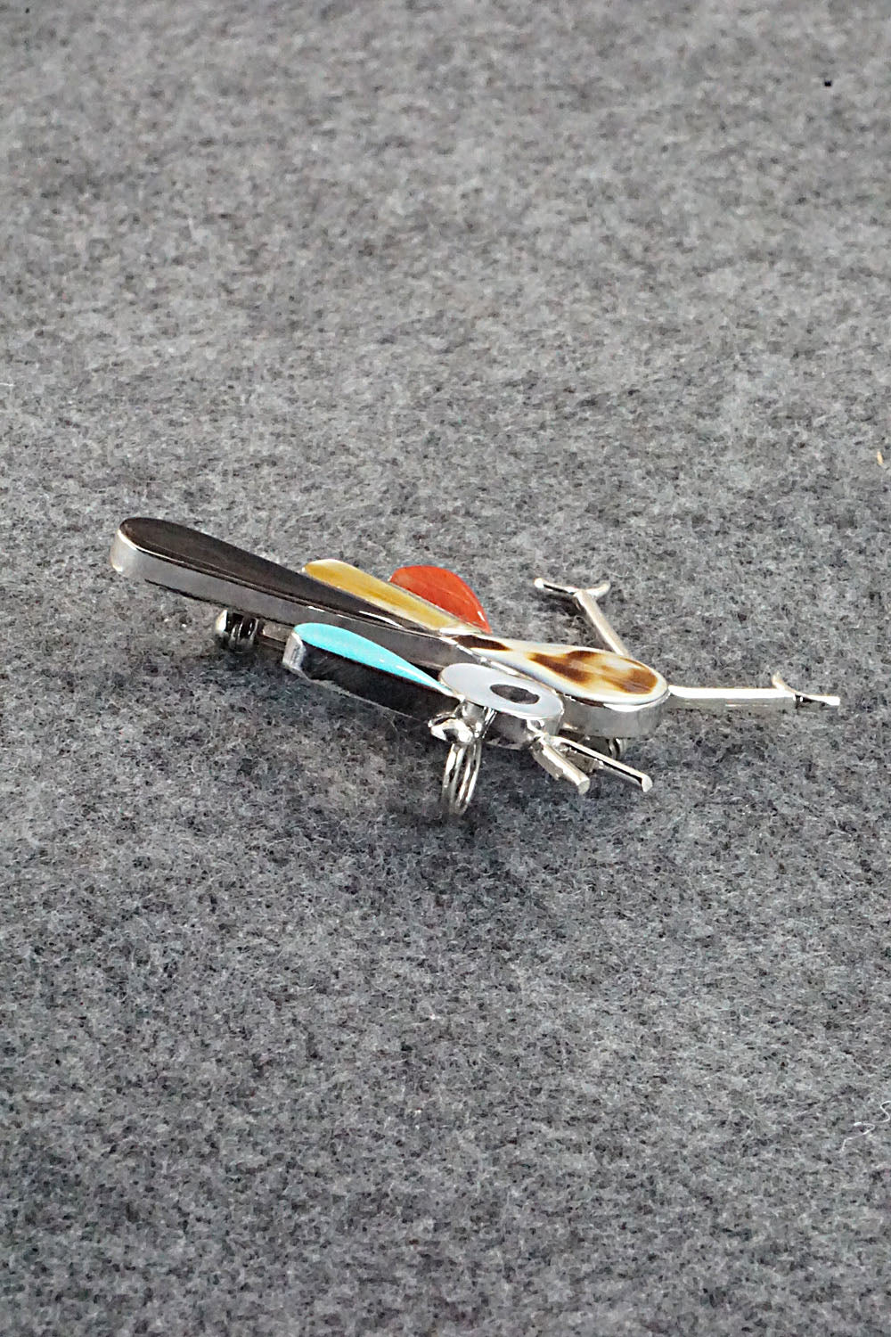 Multi Stone and Sterling Silver Pendant & Pin - Kelly Edaakie