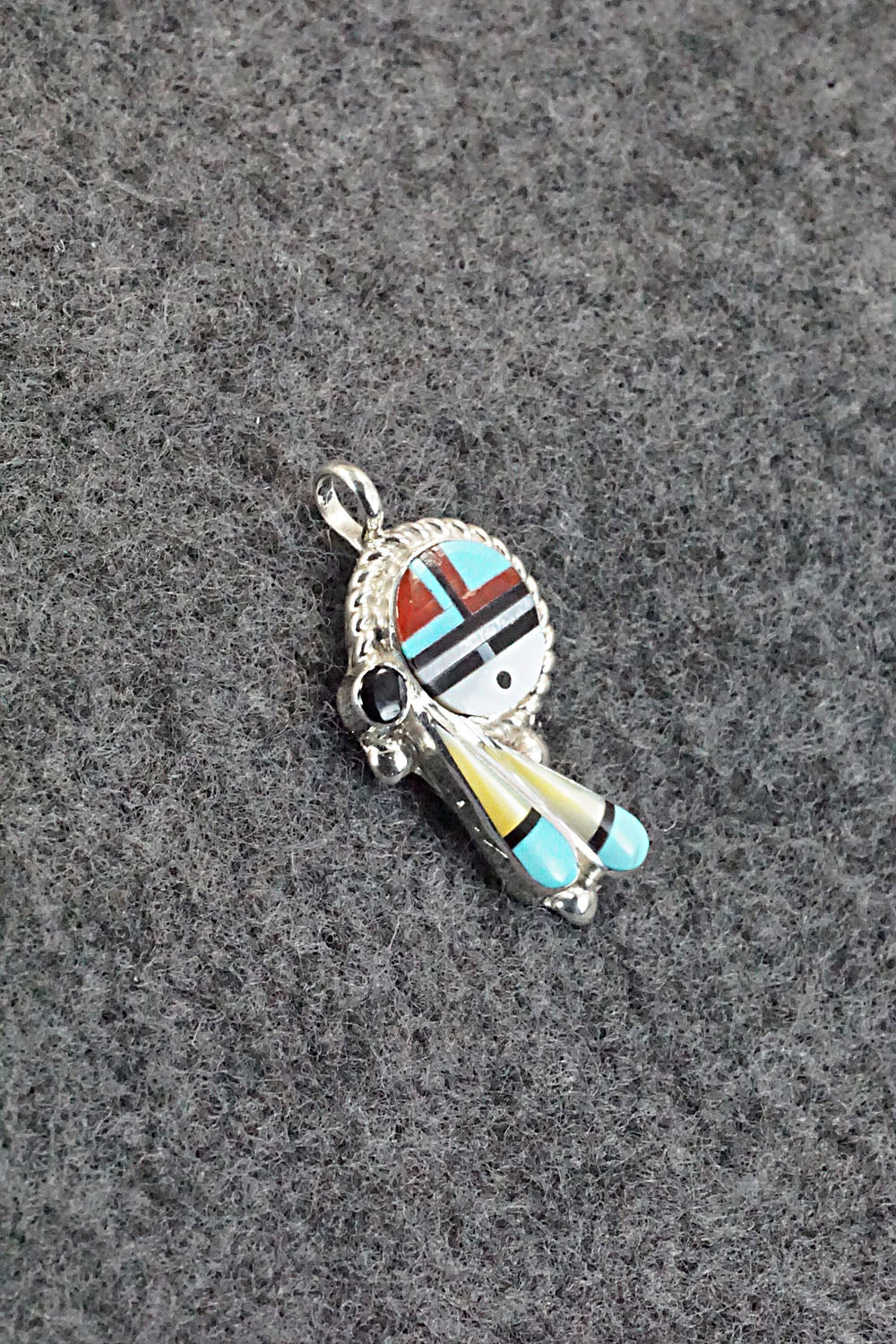 Multi Stone and Sterling Silver Pendant - Geraldine Lonjose