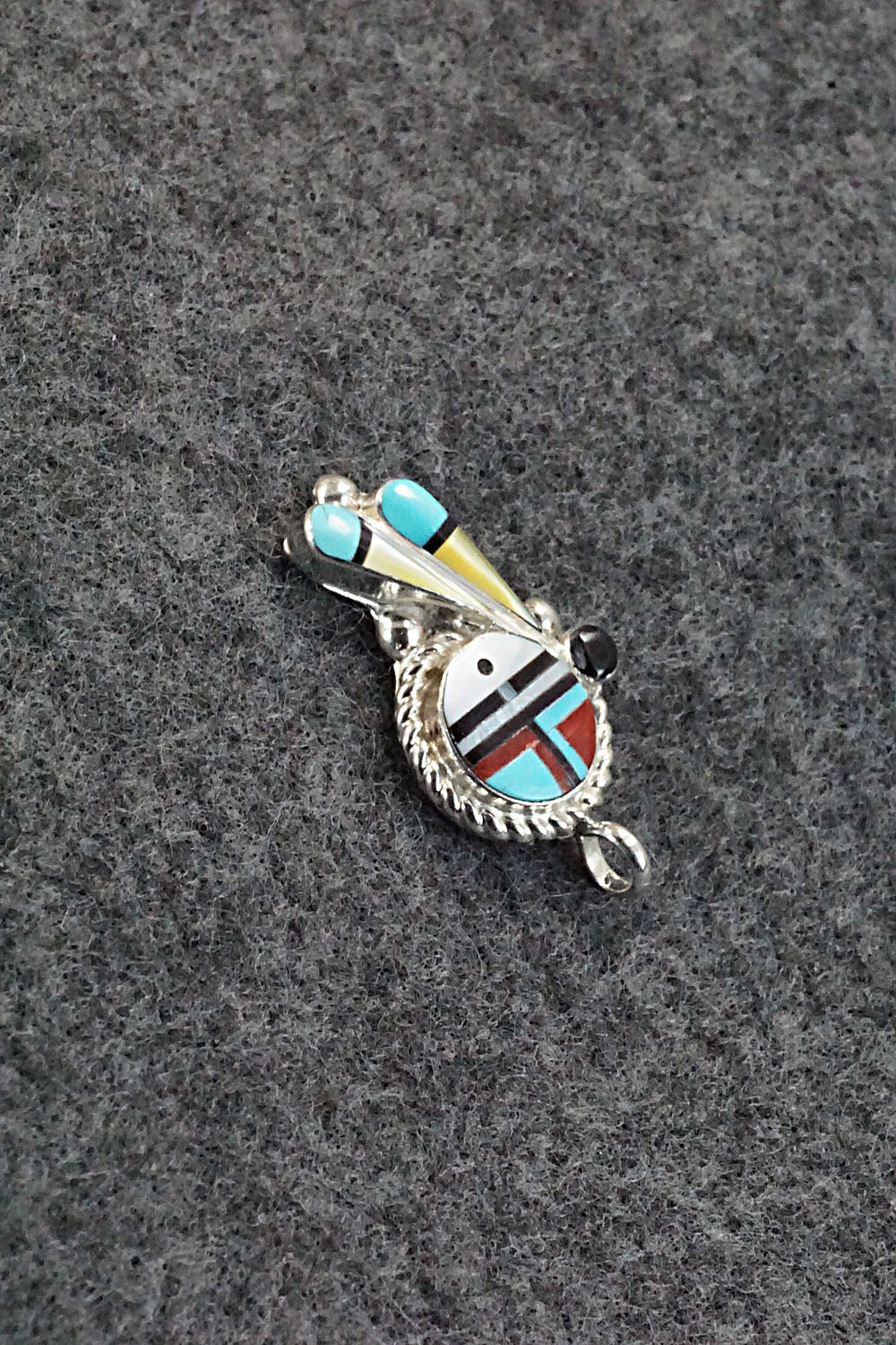 Multi Stone and Sterling Silver Pendant - Geraldine Lonjose