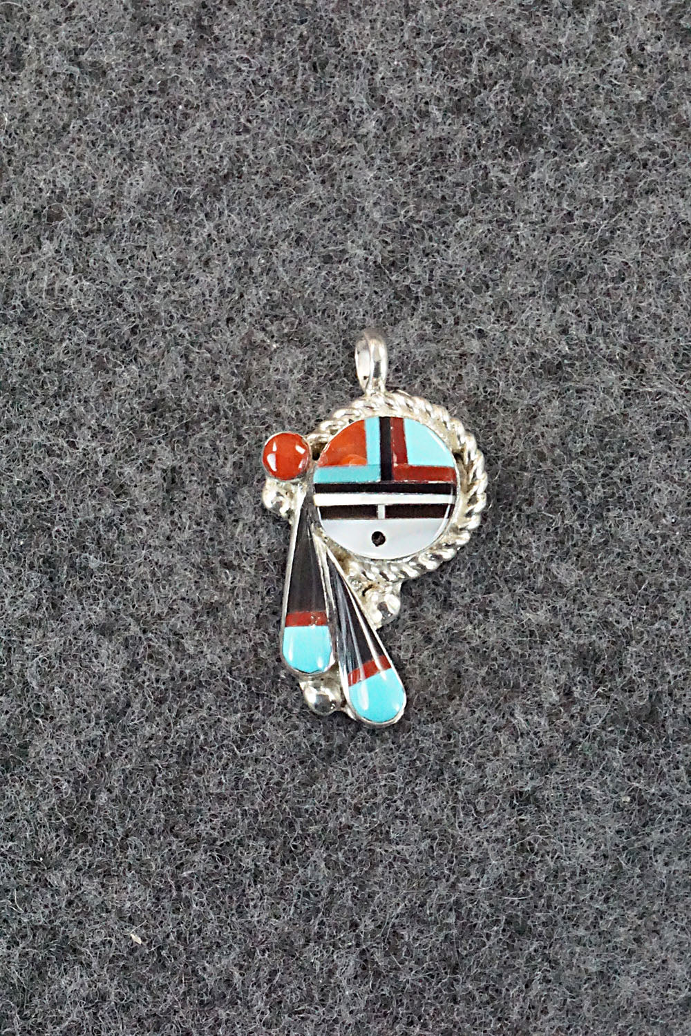 Multi Stone and Sterling Silver Pendant - Geraldine Lonjose