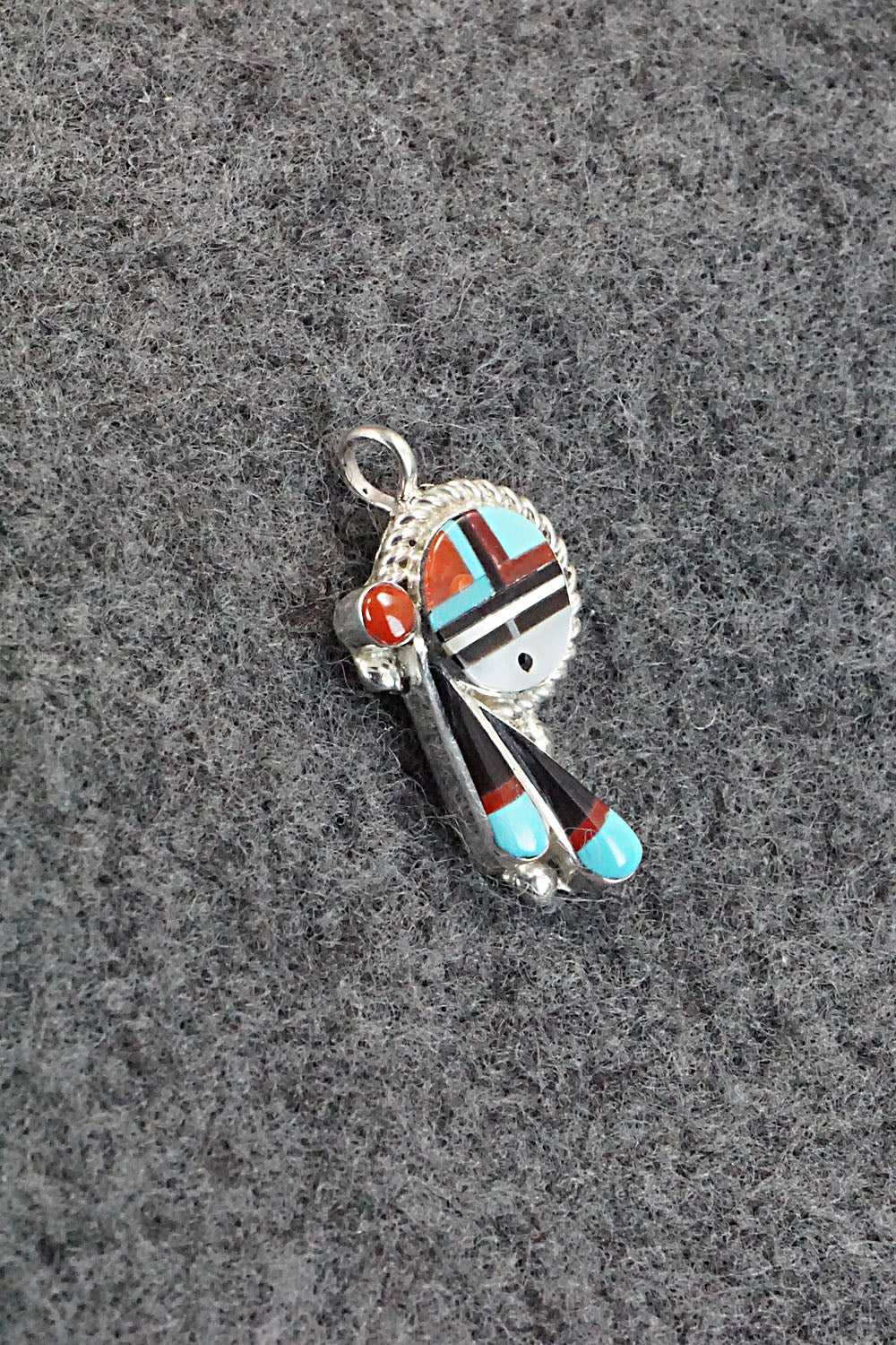 Multi Stone and Sterling Silver Pendant - Geraldine Lonjose