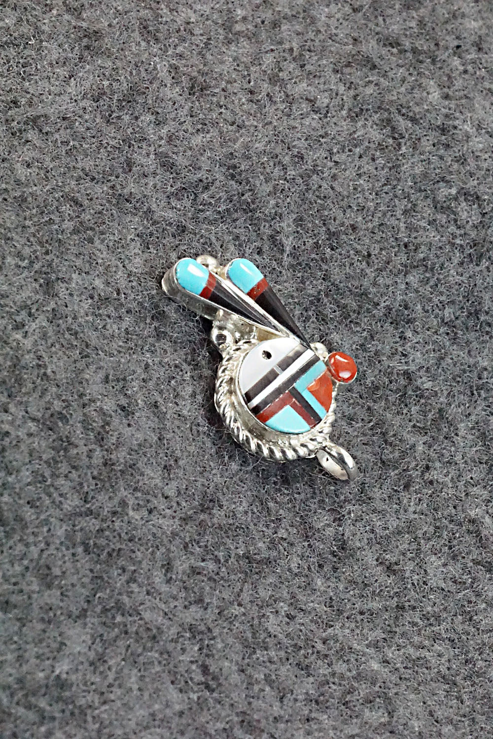 Multi Stone and Sterling Silver Pendant - Geraldine Lonjose