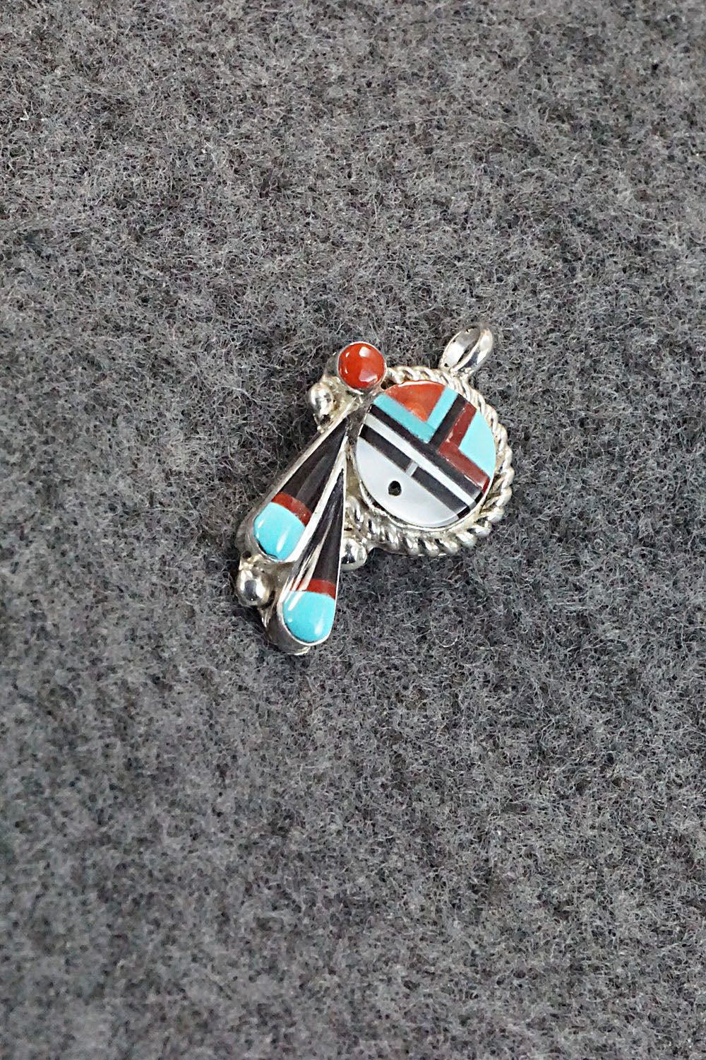 Multi Stone and Sterling Silver Pendant - Geraldine Lonjose