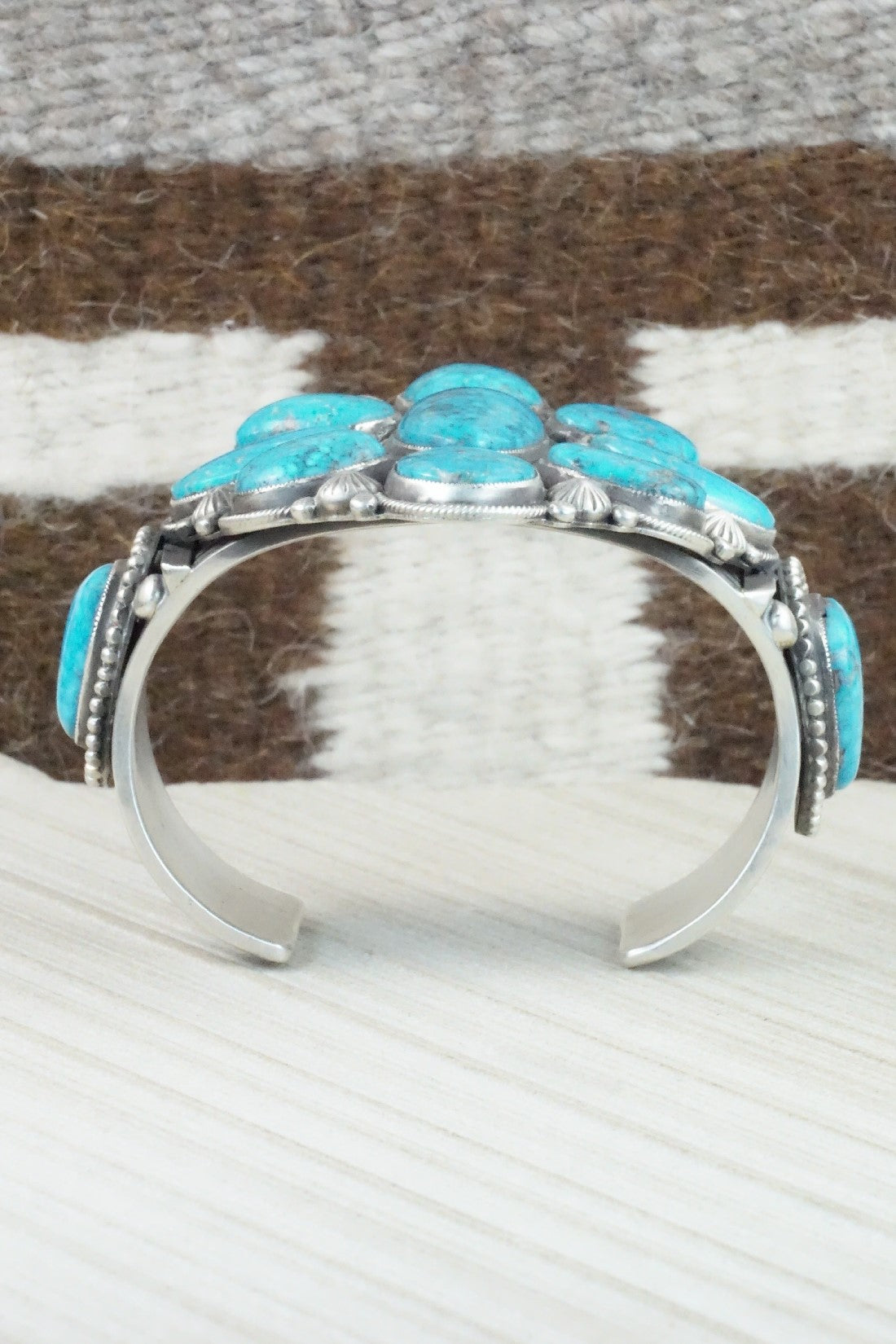 Turquoise and Sterling Silver Bracelet - Calvin Martinez