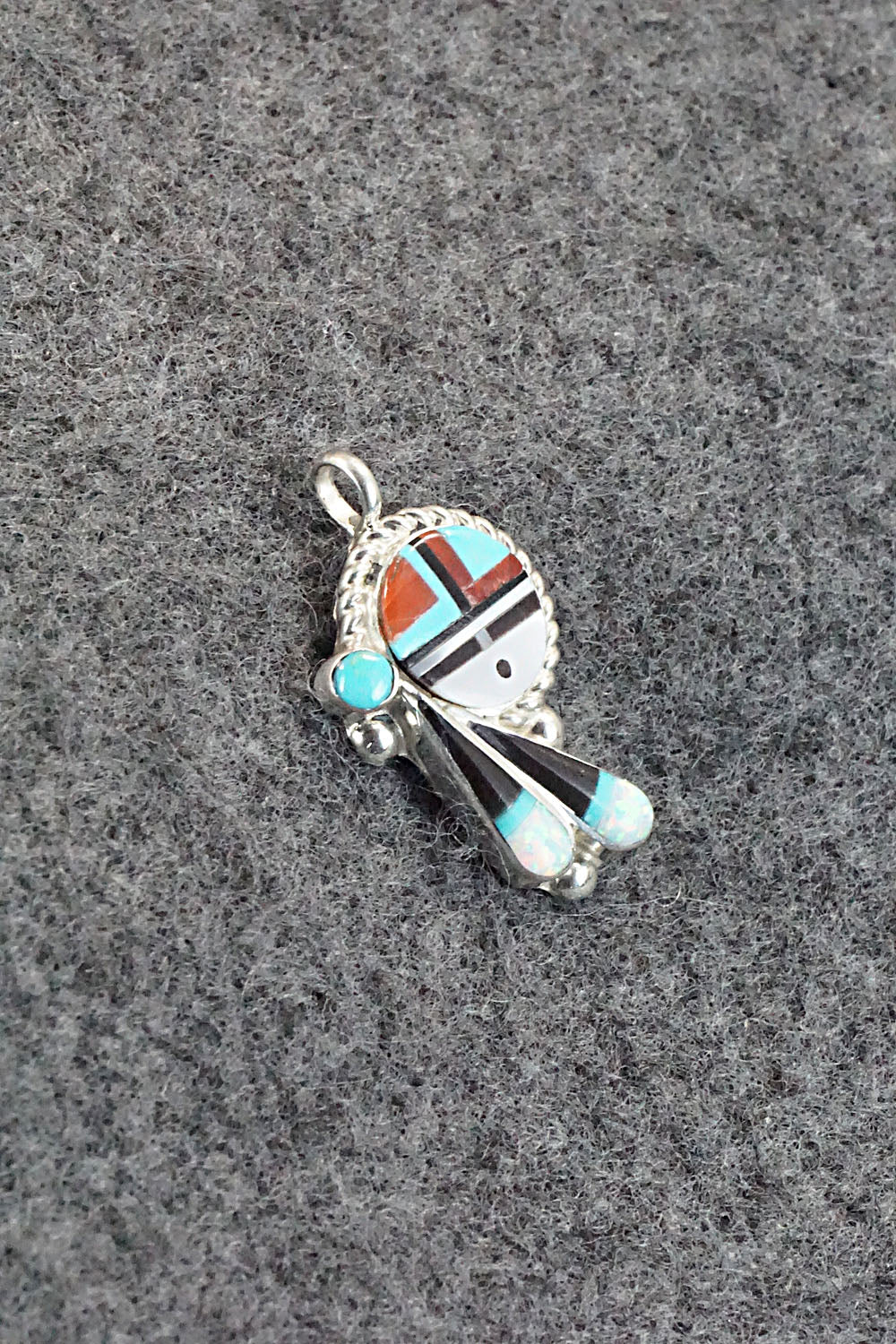 Multi Stone and Sterling Silver Pendant - Geraldine Lonjose