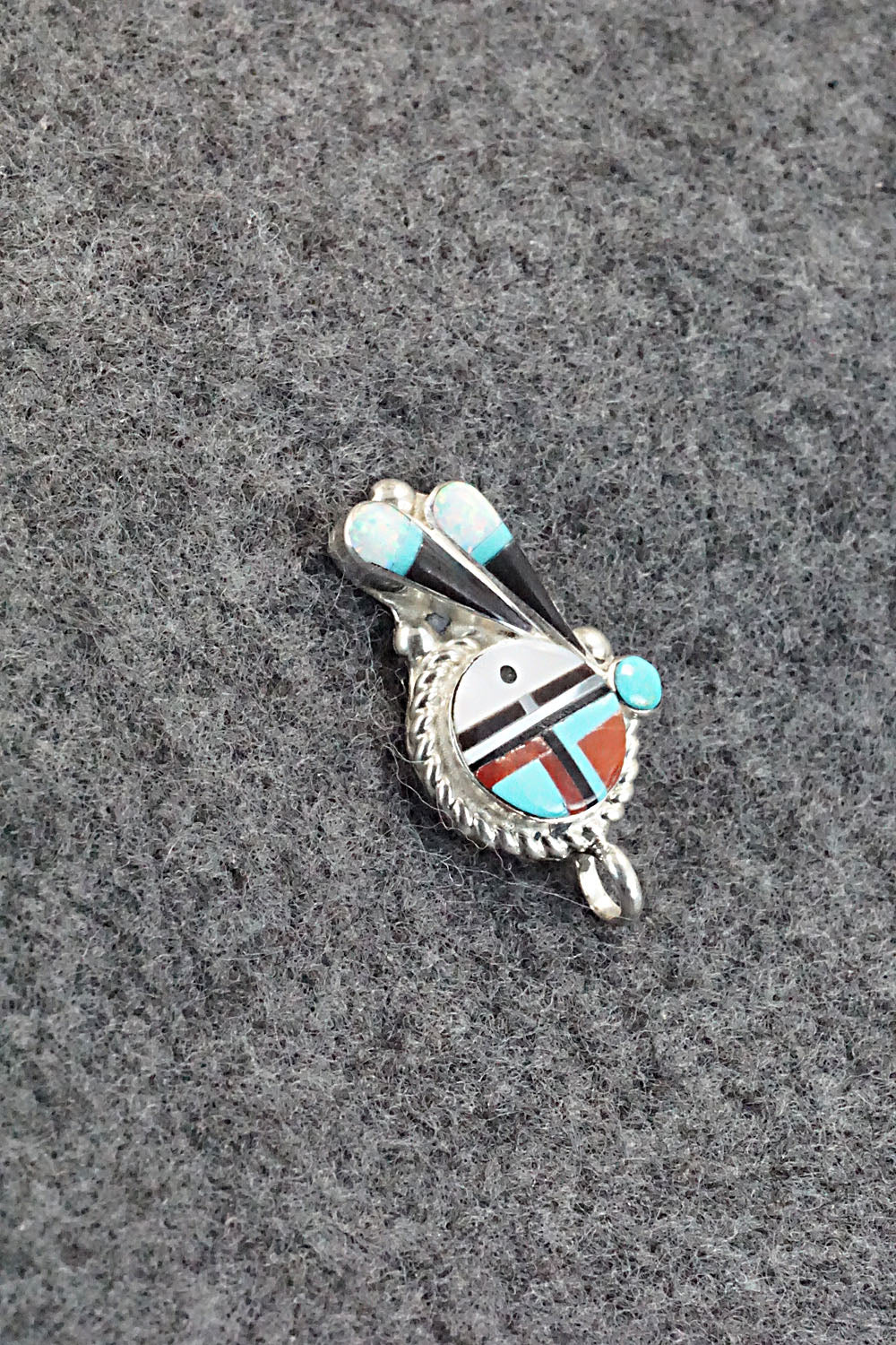 Multi Stone and Sterling Silver Pendant - Geraldine Lonjose