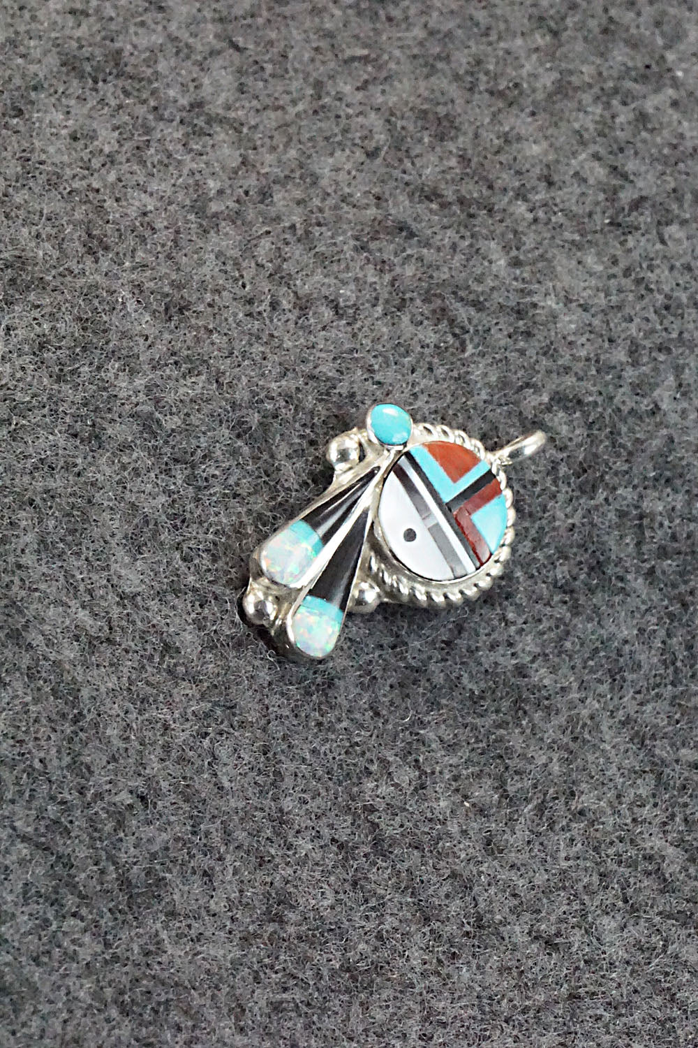 Multi Stone and Sterling Silver Pendant - Geraldine Lonjose