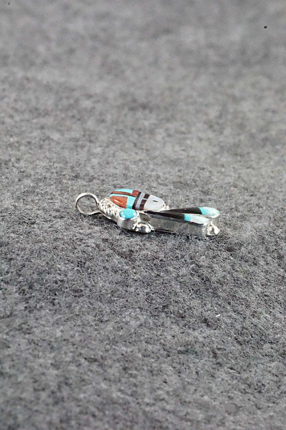 Multi Stone and Sterling Silver Pendant - Geraldine Lonjose