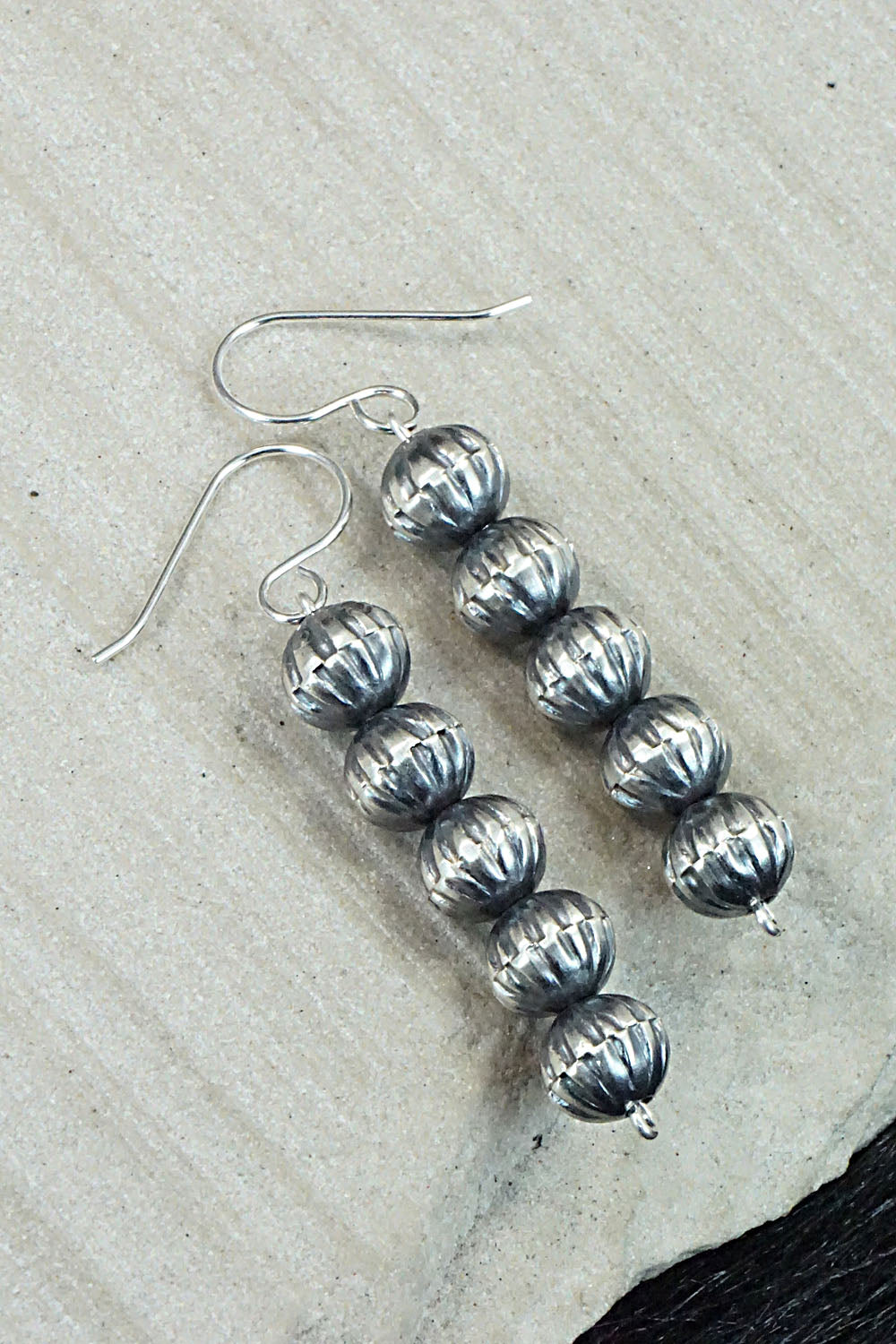 Sterling Silver Navajo Pearl Earrings - Tonisha Haley