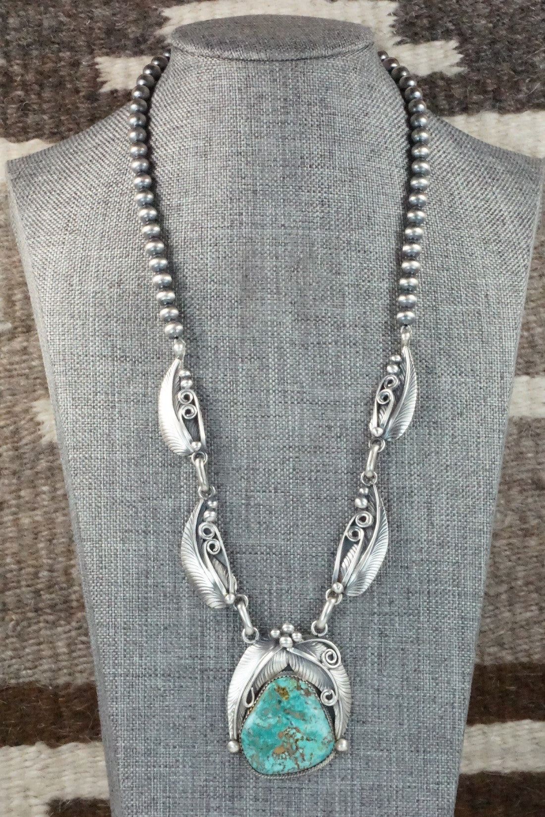Turquoise & Sterling Silver Necklace - Davey Morgan