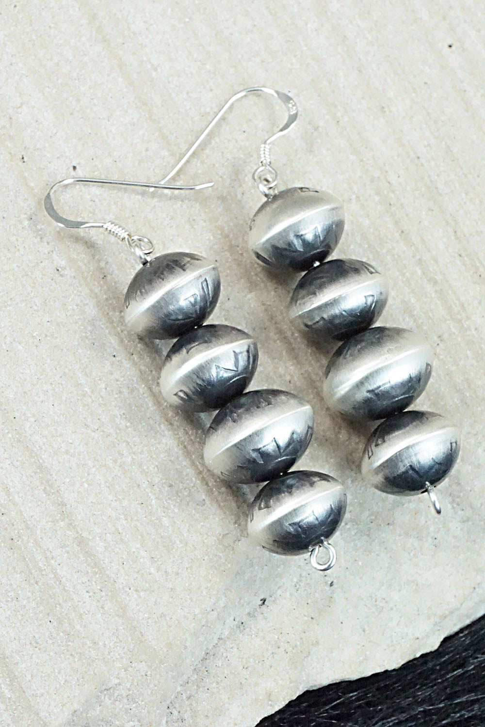 Sterling Silver Navajo Pearl Earrings - Presley Haley