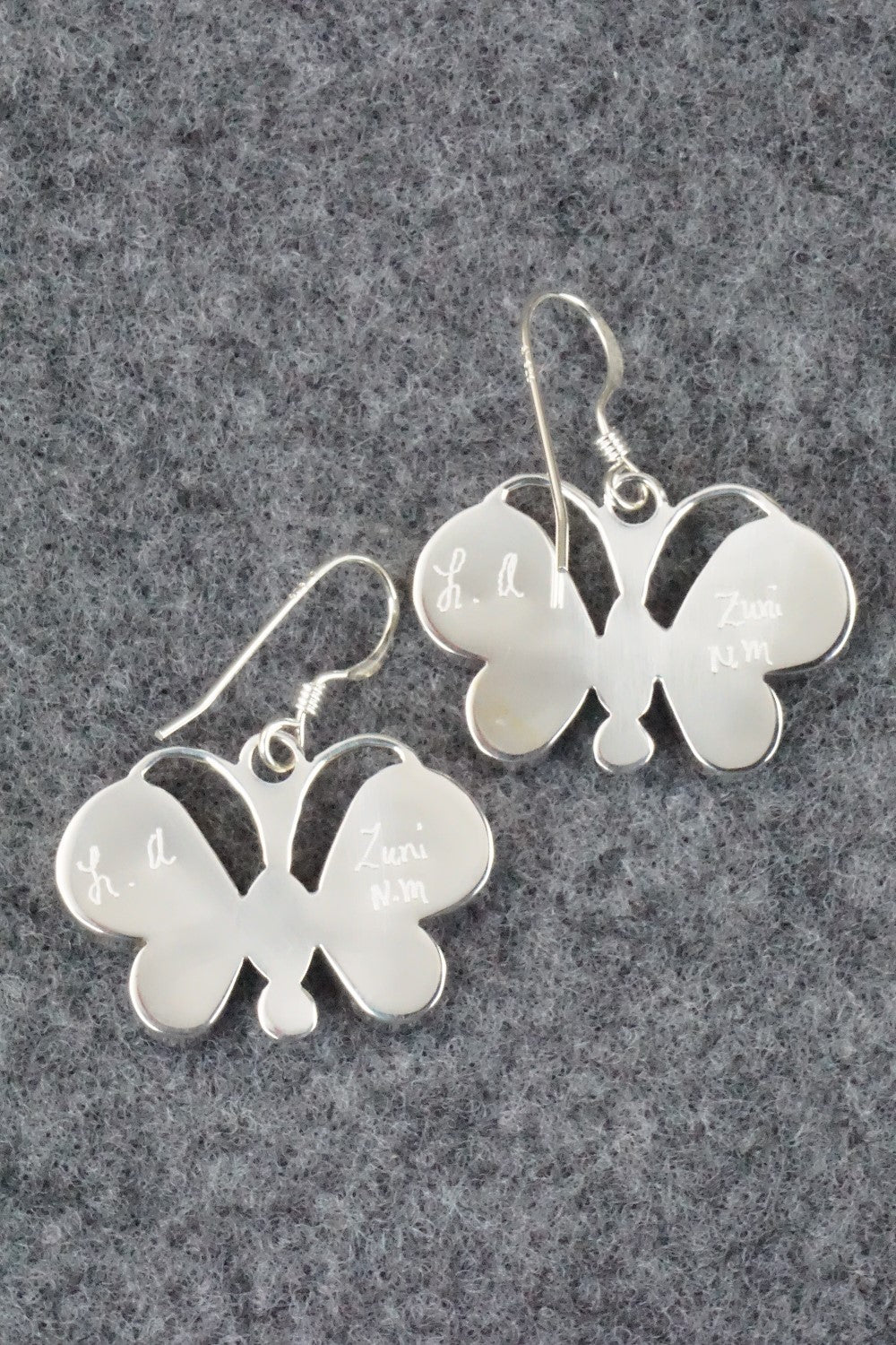 Multi Stone & Sterling Silver Inlay Earrings - Leavus Ahiyite