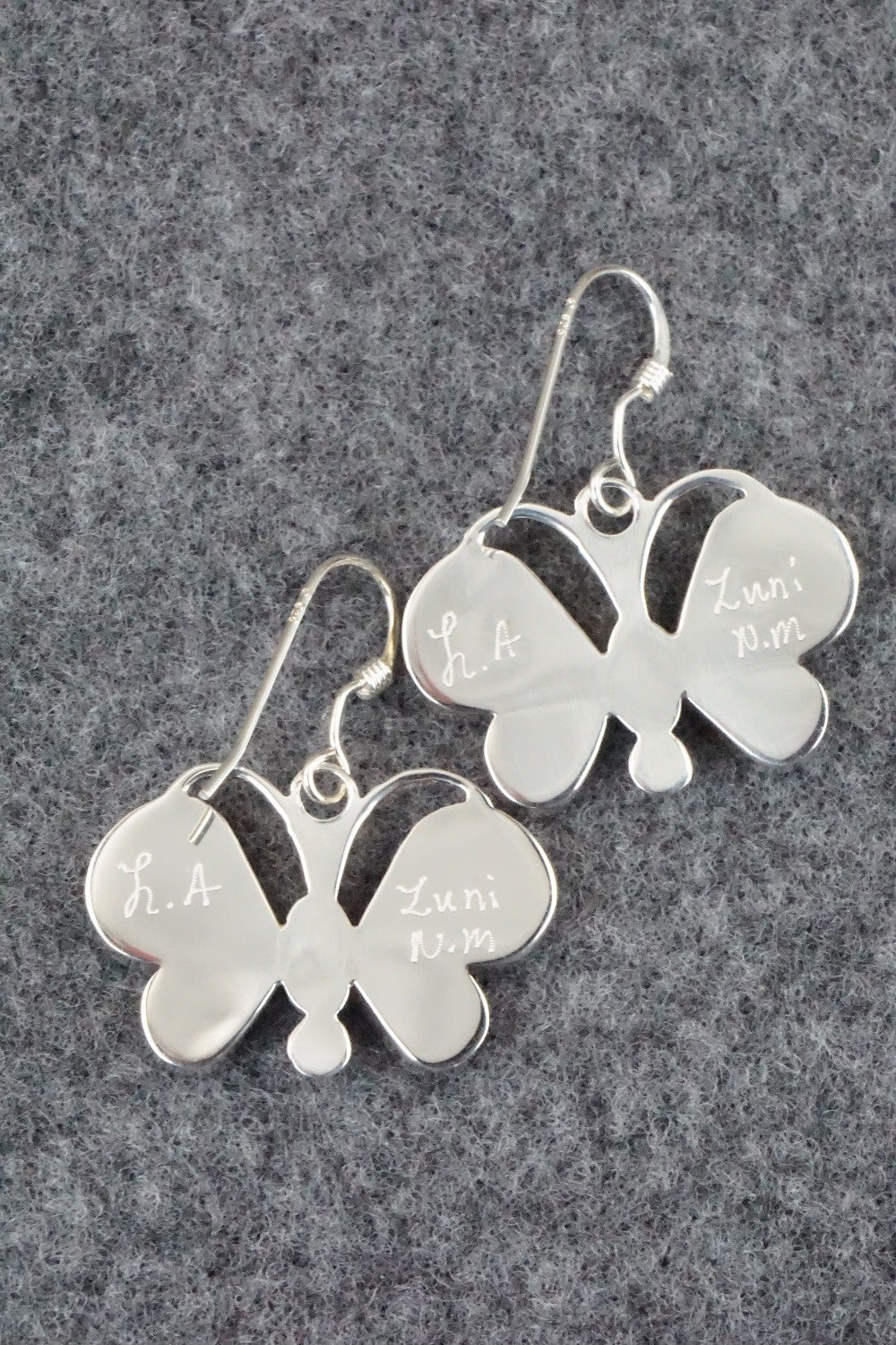 Multi Stone & Sterling Silver Inlay Earrings - Leavus Ahiyite