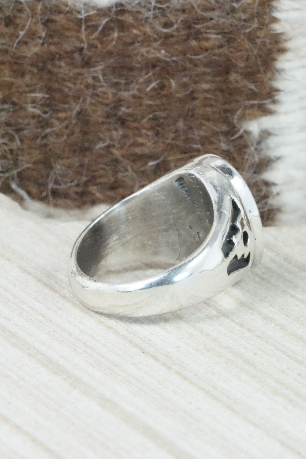 Multi Stone & Sterling Silver Inlay Ring - Charlotte Dishta - Size 12