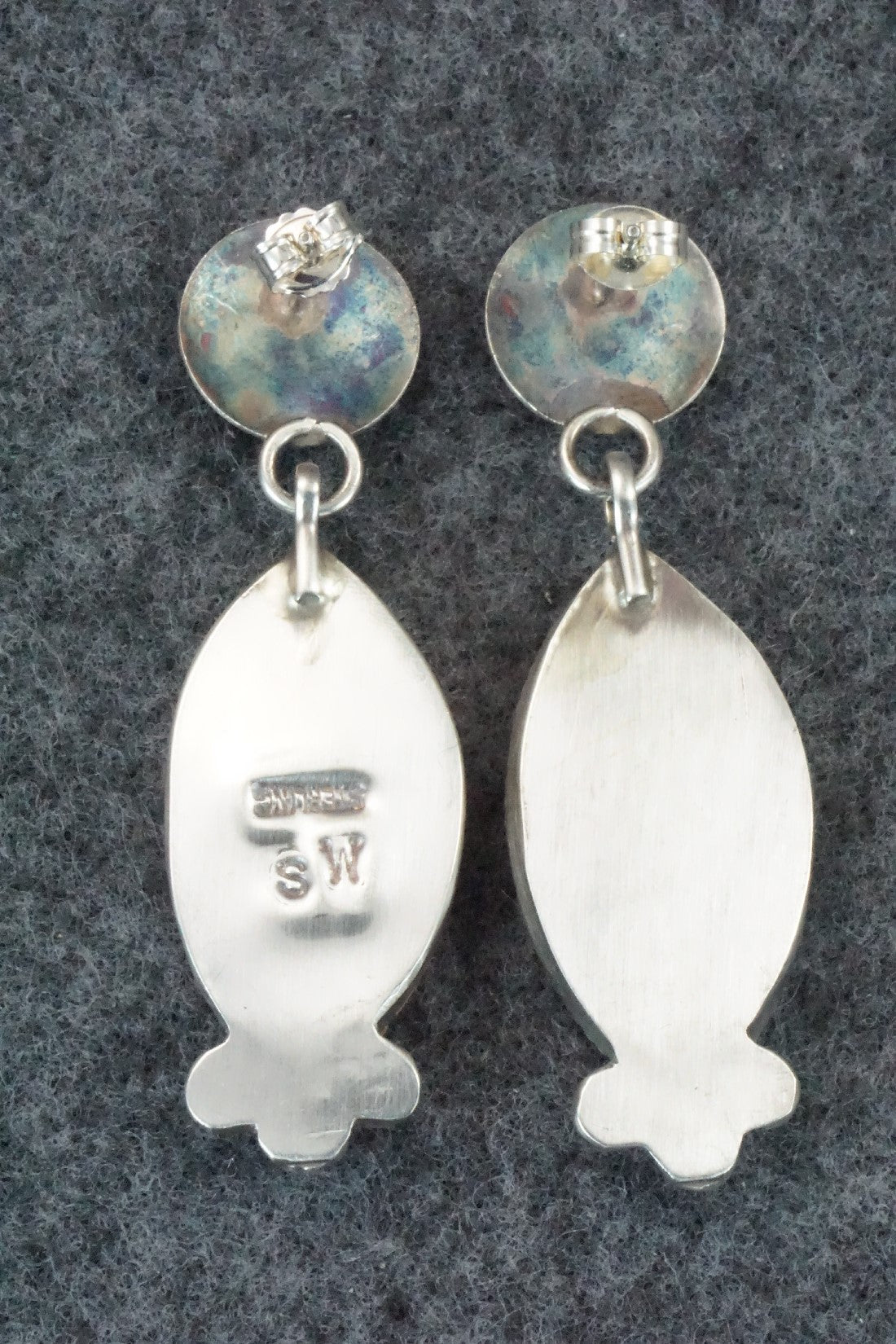 Spiny Oyster & Sterling Silver Earrings - Selina Warner
