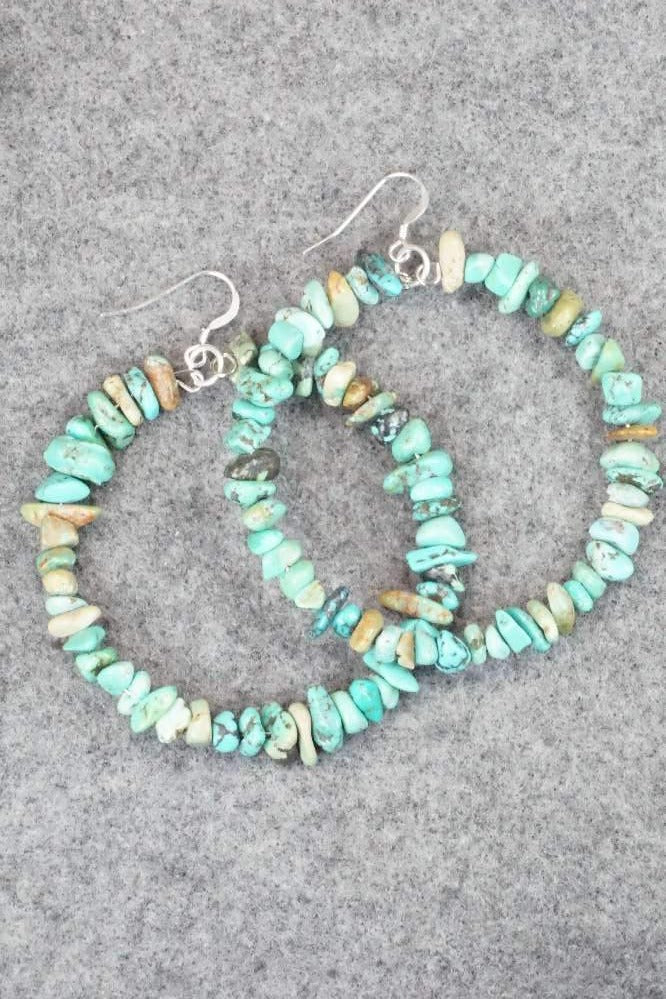 Turquoise & Sterling Silver Earrings - Doreen Jake