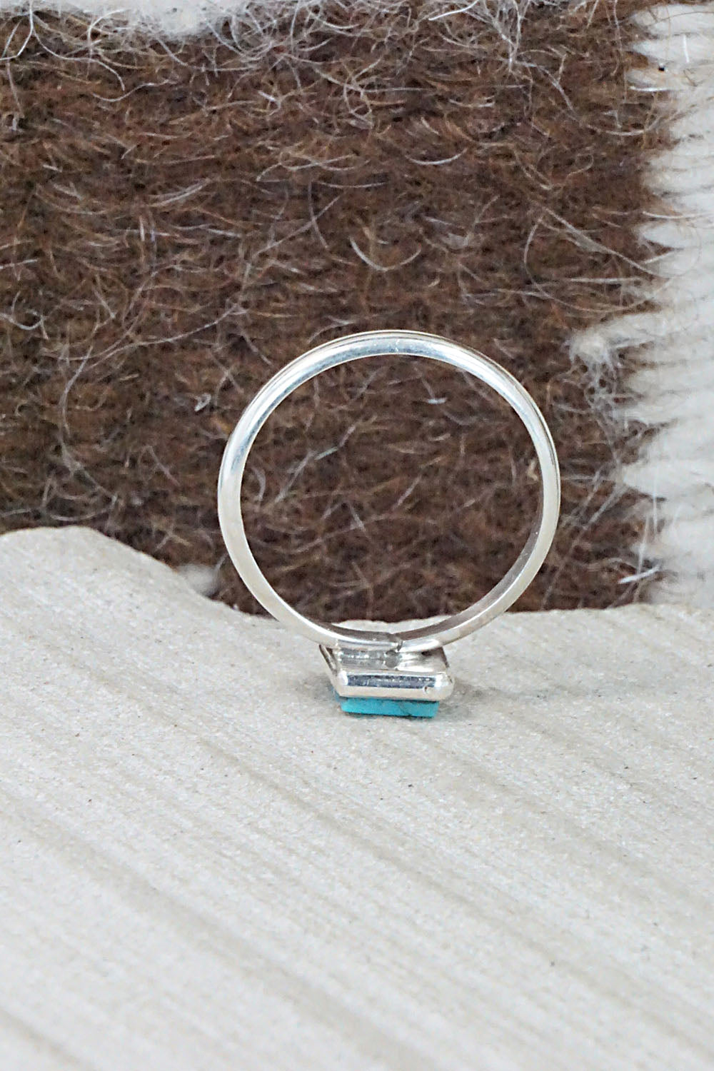 Turquoise & Sterling Silver Ring - Janelle Shebola - Size 7