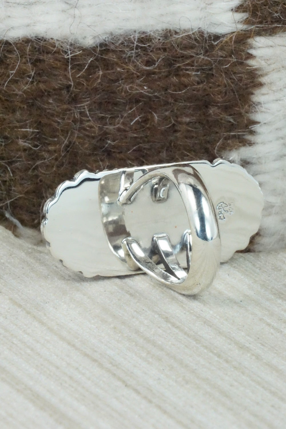 Turquoise & Sterling Silver Ring - Sheena Jack - Size 7