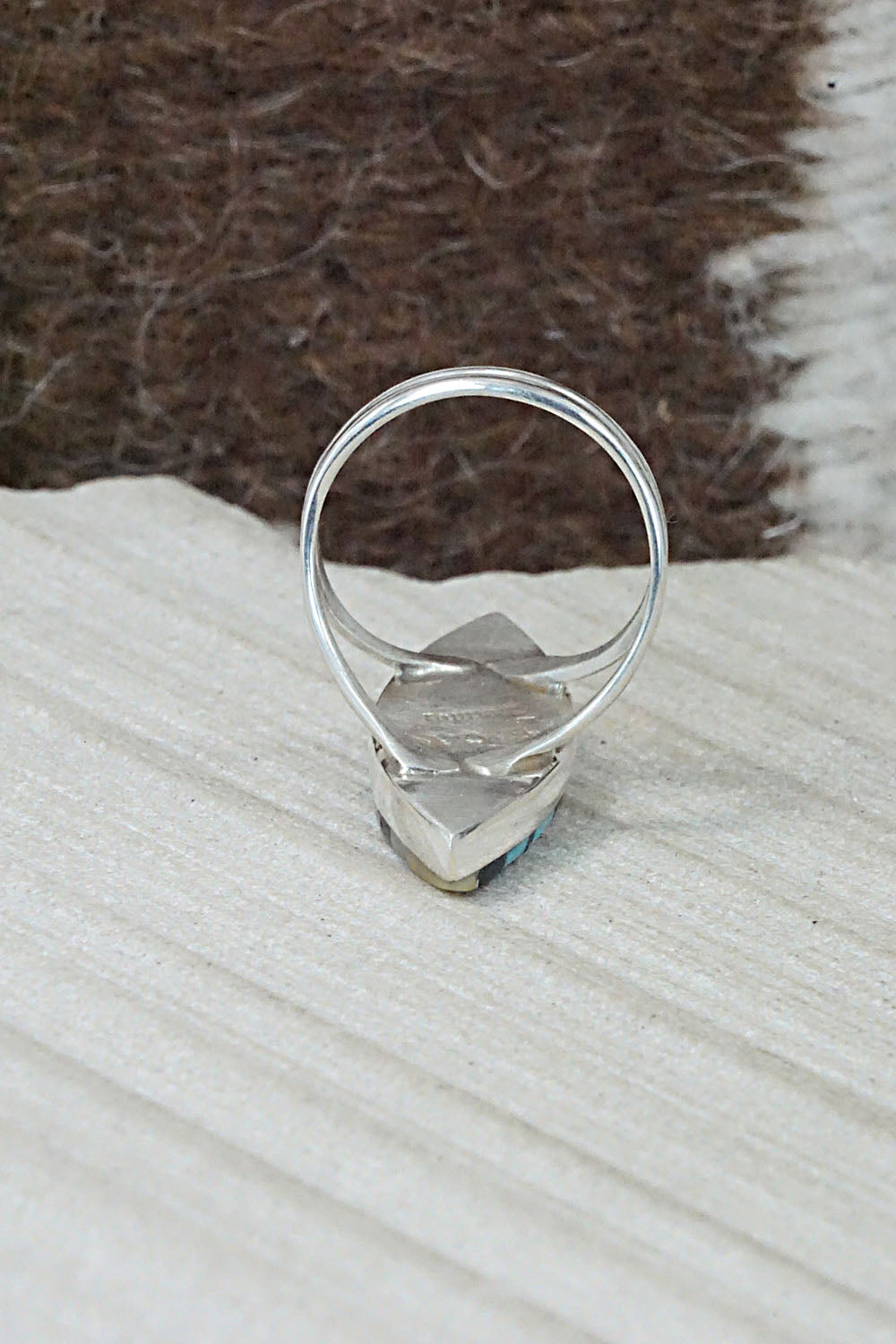 Multi Stone & Sterling Silver Ring - Cleo Kallestewa - Size 6.5