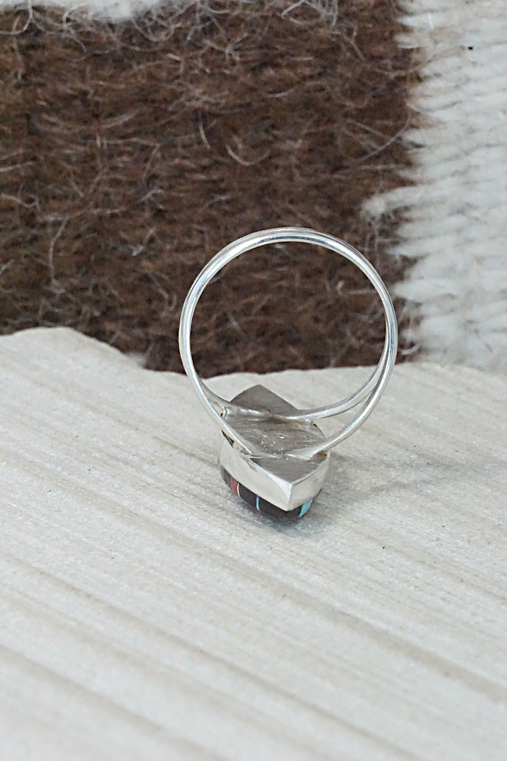 Multi Stone & Sterling Silver Ring - Cleo Kallestewa - Size 8