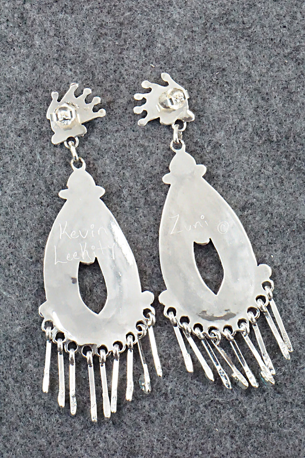 Turquoise & Sterling Silver Earrings - Kevin Leekity