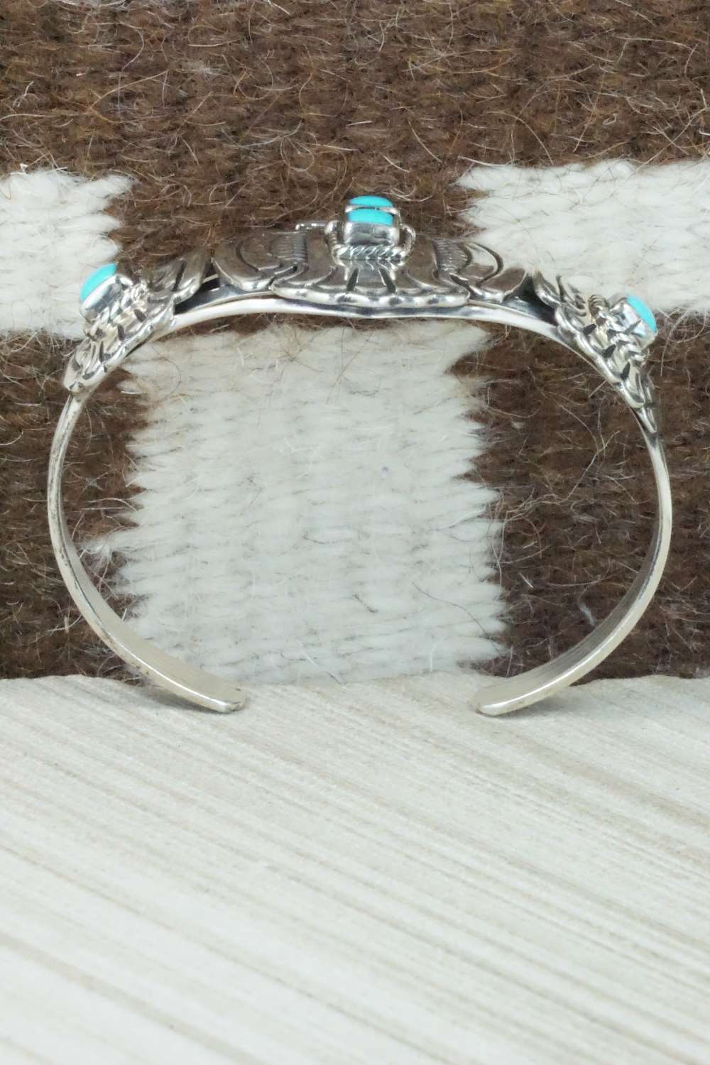 Turquoise & Sterling Silver Bracelet - Navajo