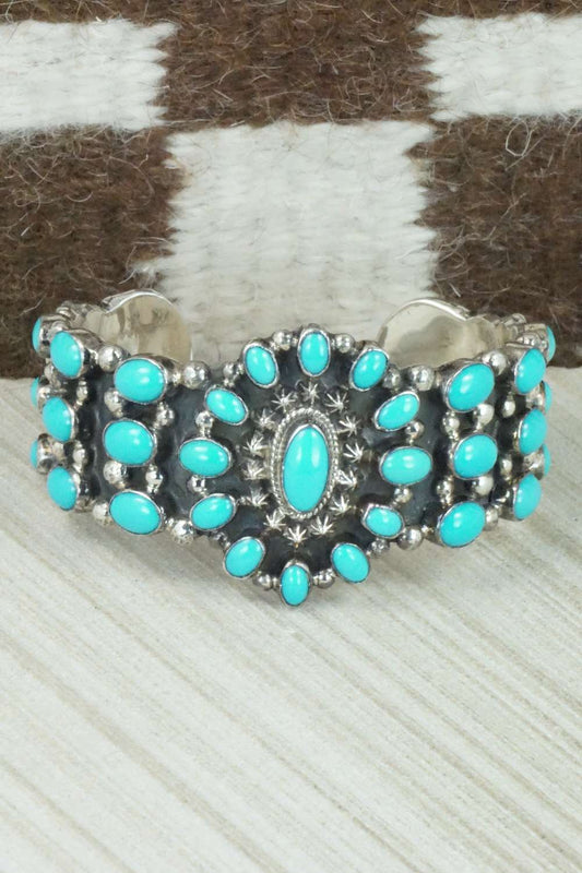 Turquoise and Sterling Silver Bracelet - Kenneth Jones