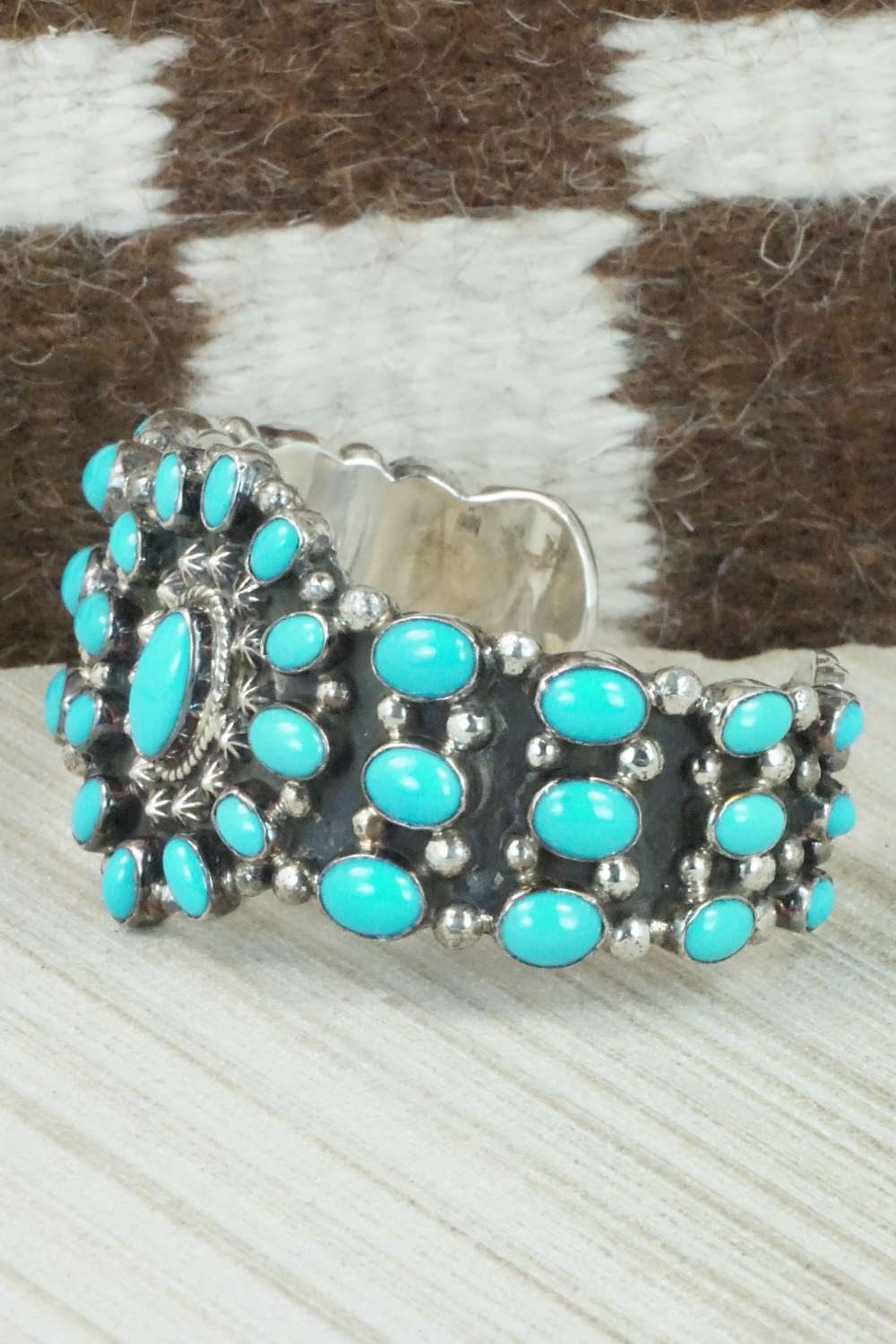 Turquoise and Sterling Silver Bracelet - Kenneth Jones