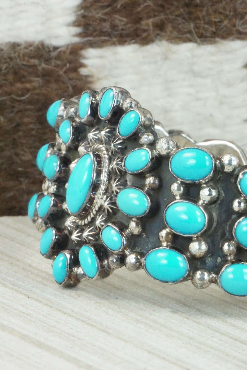Turquoise and Sterling Silver Bracelet - Kenneth Jones