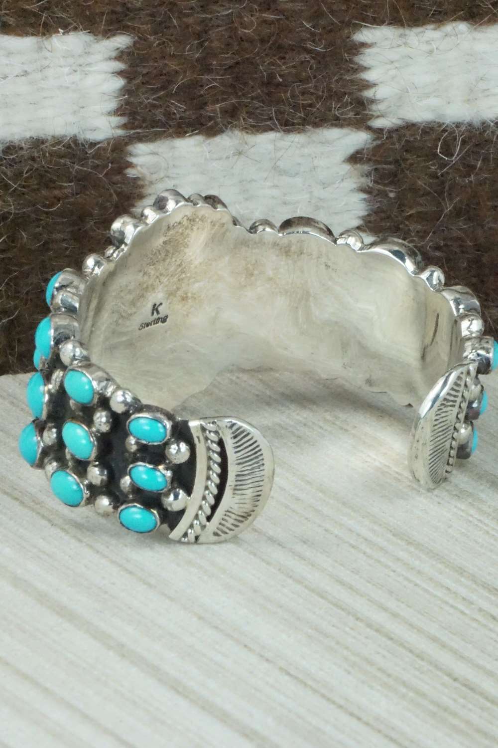 Turquoise and Sterling Silver Bracelet - Kenneth Jones