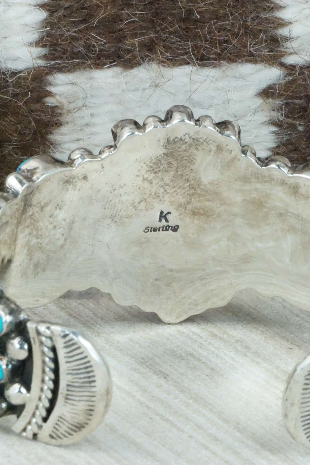 Turquoise and Sterling Silver Bracelet - Kenneth Jones