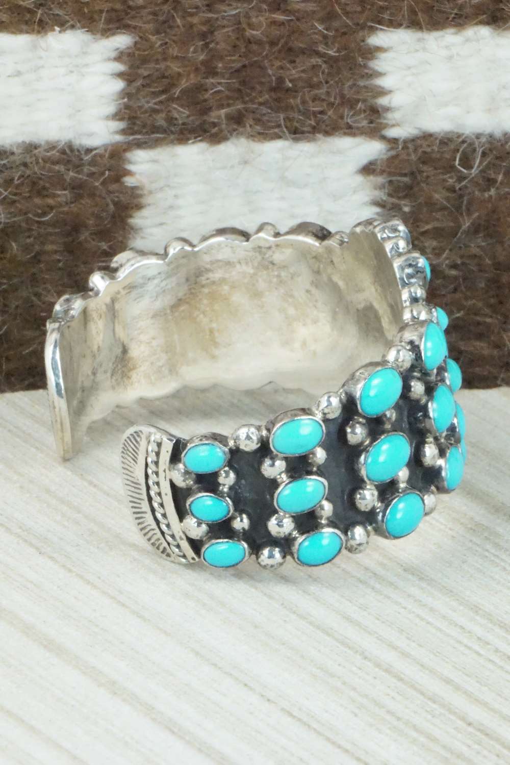 Turquoise and Sterling Silver Bracelet - Kenneth Jones