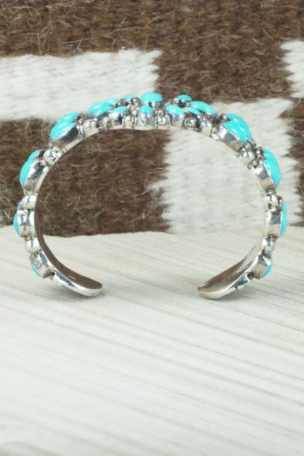 Turquoise and Sterling Silver Bracelet - Kenneth Jones