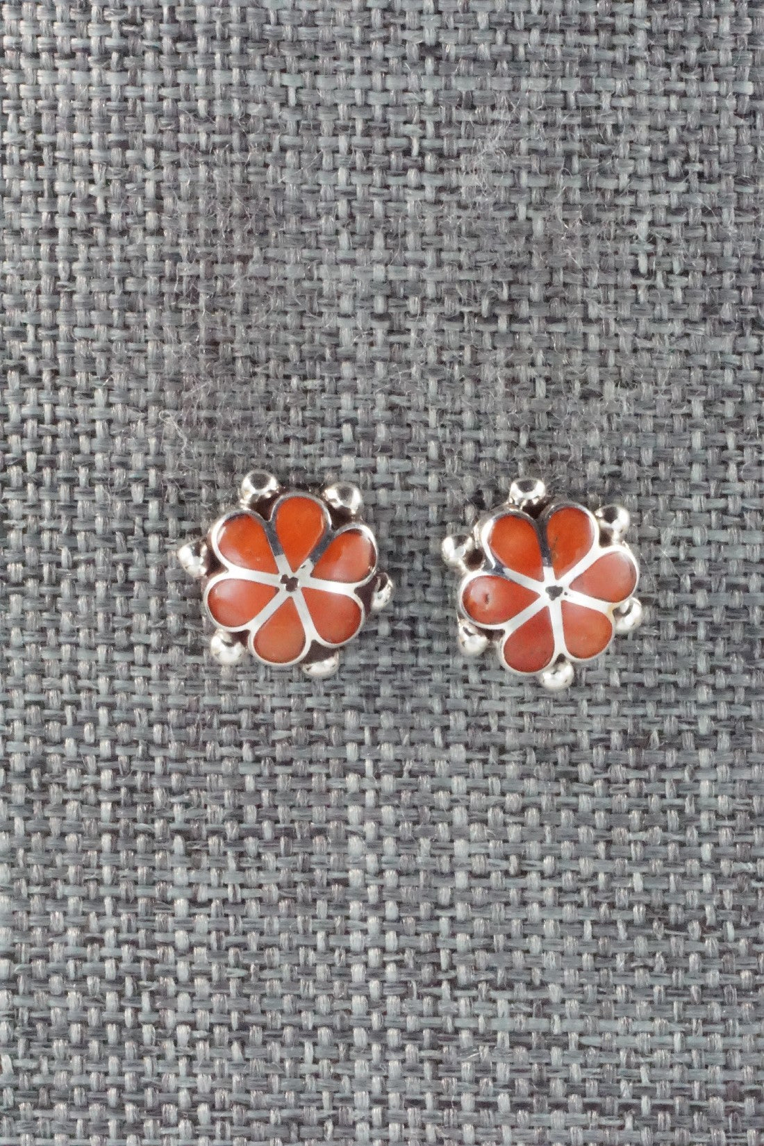 Coral & Sterling Silver Earrings - Bernedette Hattie