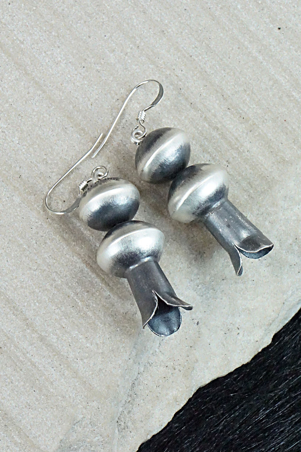 Sterling Silver Navajo Pearl Earrings - Presley Haley