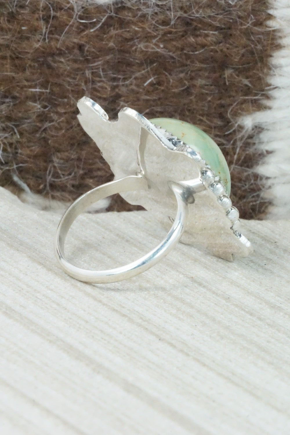 Turquoise & Sterling Silver Ring - DeAnna Nez - Size 10