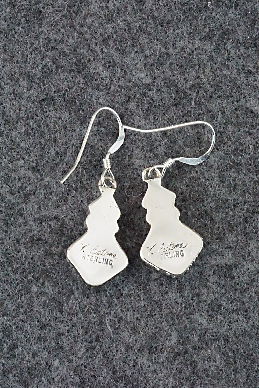Turquoise & Coral Sterling Silver Earrings - Verley Betone