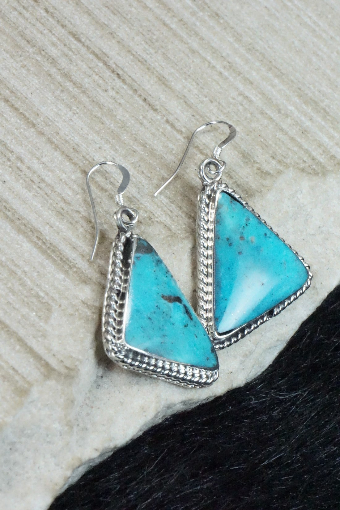 Turquoise & Sterling Silver Earrings - Sheen Yazzie