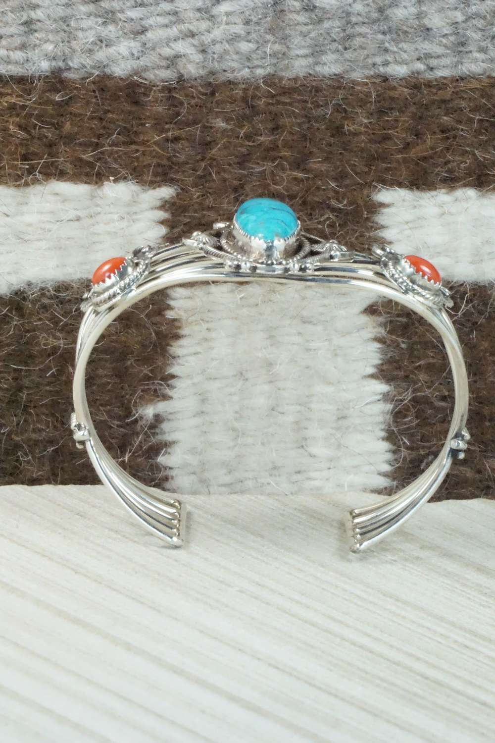 Turquoise and Sterling Silver Bracelet - Navajo