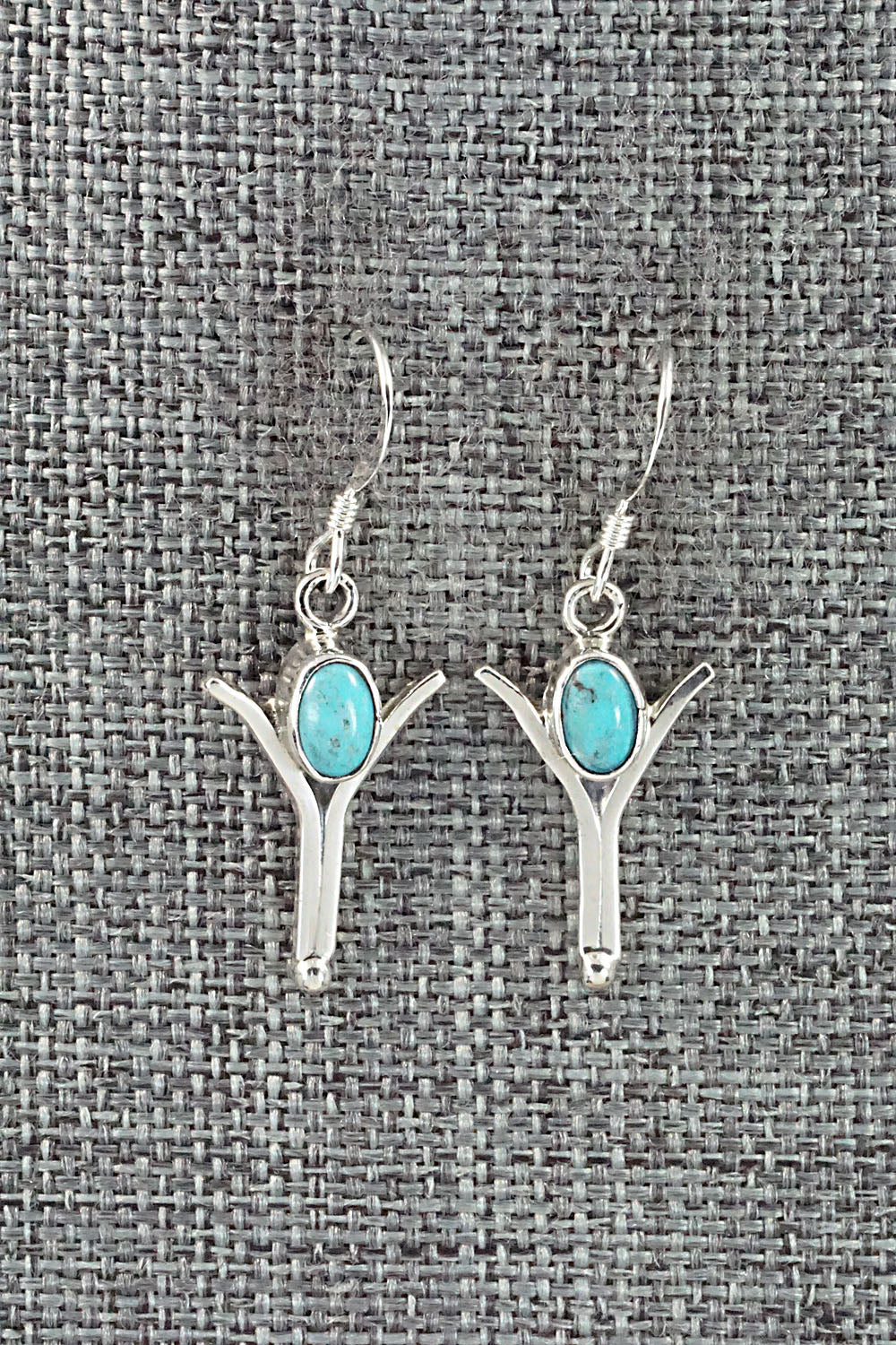 Turquoise & Sterling Silver Earrings - Gary Shorty