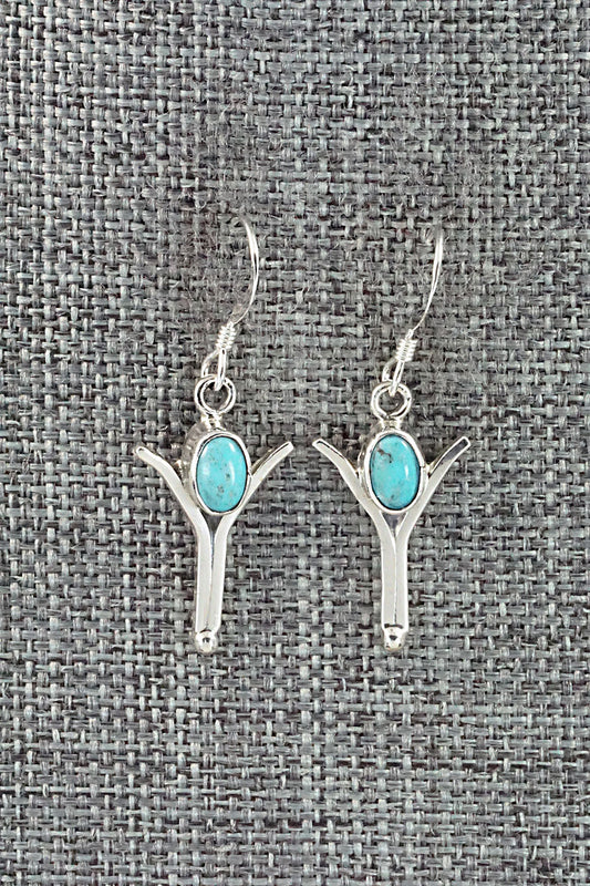 Turquoise & Sterling Silver Earrings - Gary Shorty