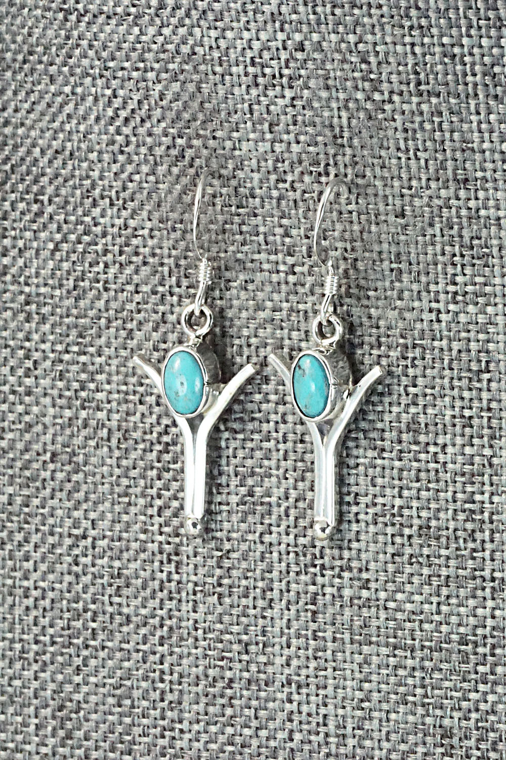 Turquoise & Sterling Silver Earrings - Gary Shorty