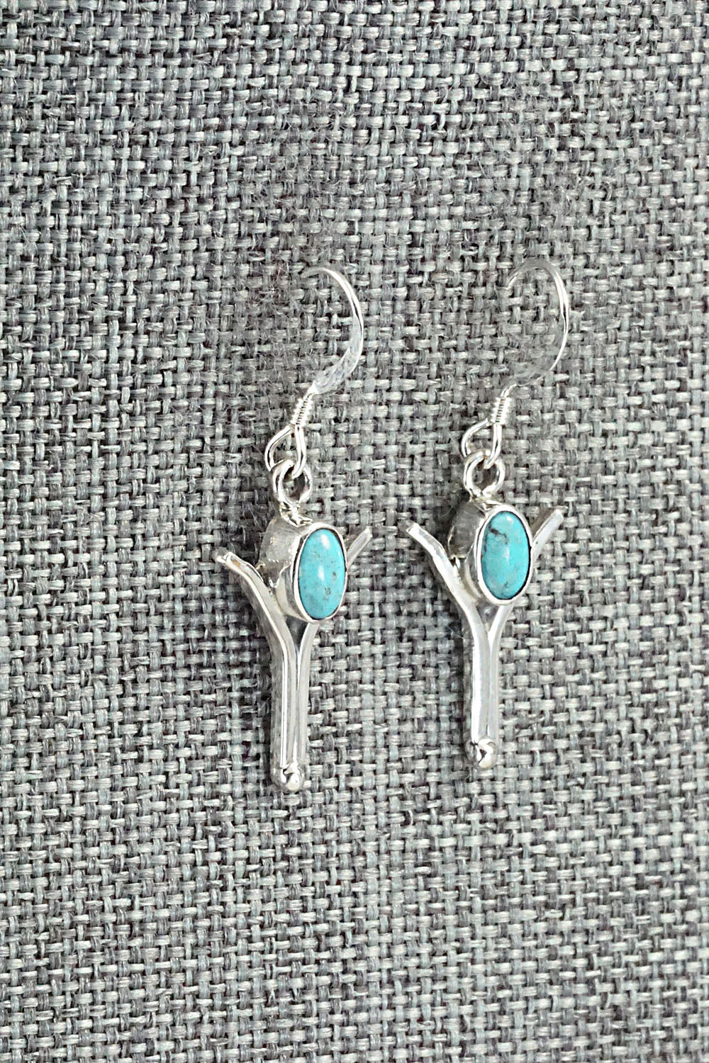 Turquoise & Sterling Silver Earrings - Gary Shorty