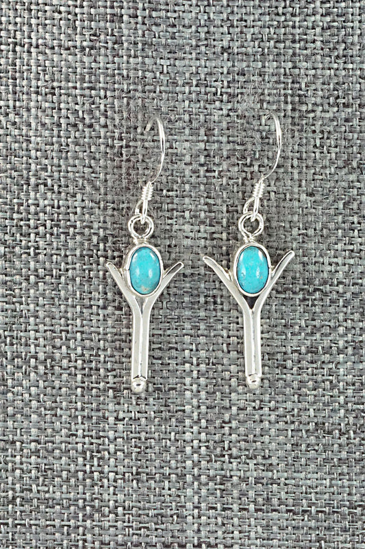 Turquoise & Sterling Silver Earrings - Gary Shorty